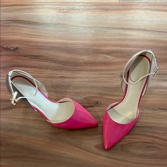 Nine West Women’s Pink Pointed-Toe Ankle-Strap Heels - Picture 2 of 8